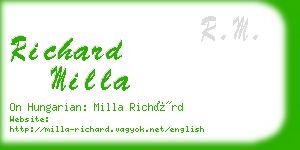 richard milla business card